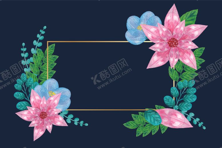 编号：72586110092348337154【酷图网】源文件下载-花卉边框