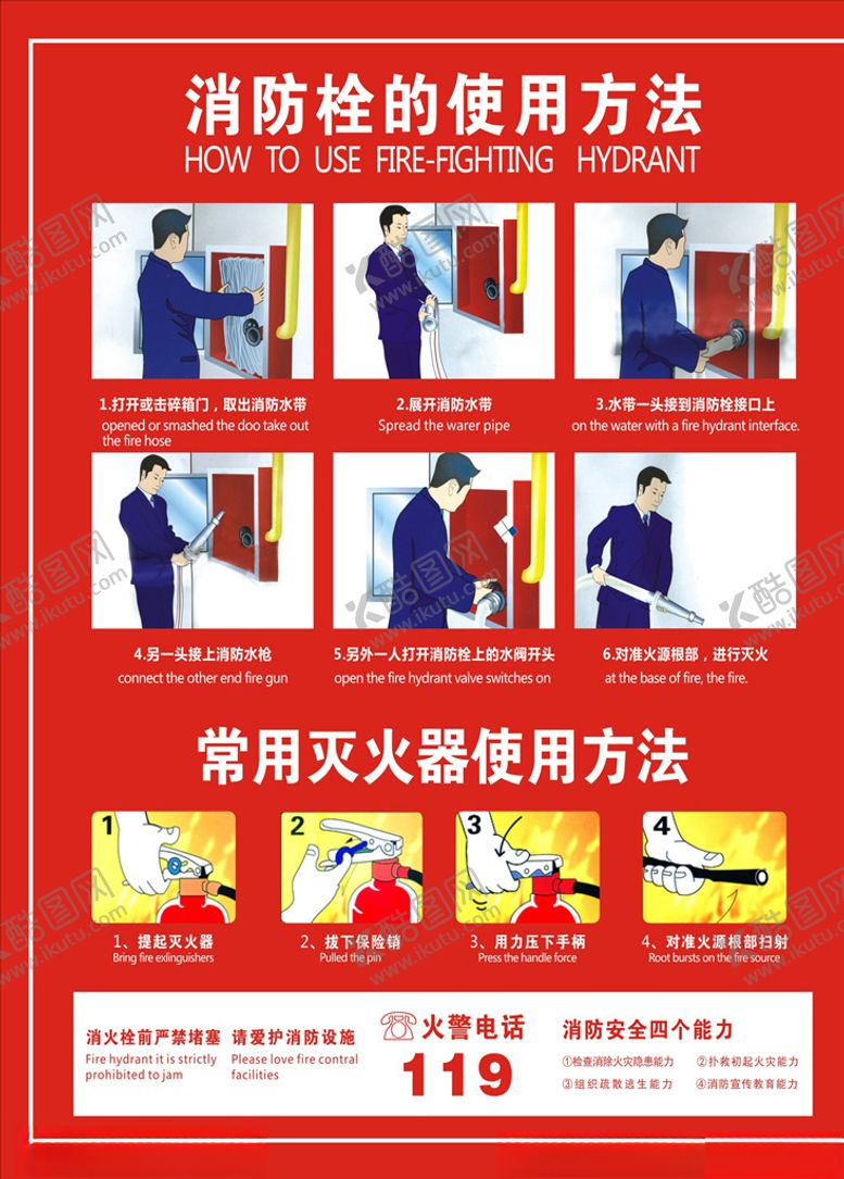 编号：95935509280520271758【酷图网】源文件下载-消火栓使用方法