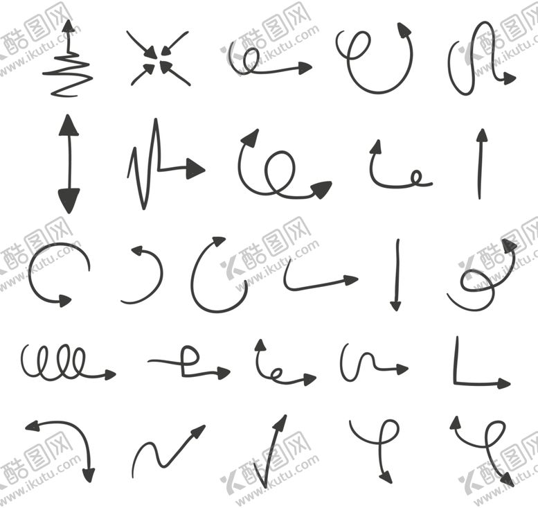 编号：90301810281822039142【酷图网】源文件下载-手绘箭头