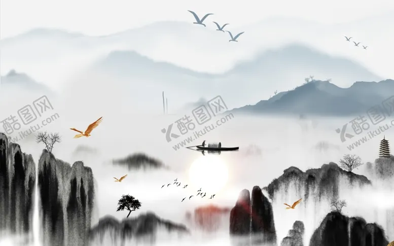 编号：81849504182028448968【酷图网】源文件下载-山水画
