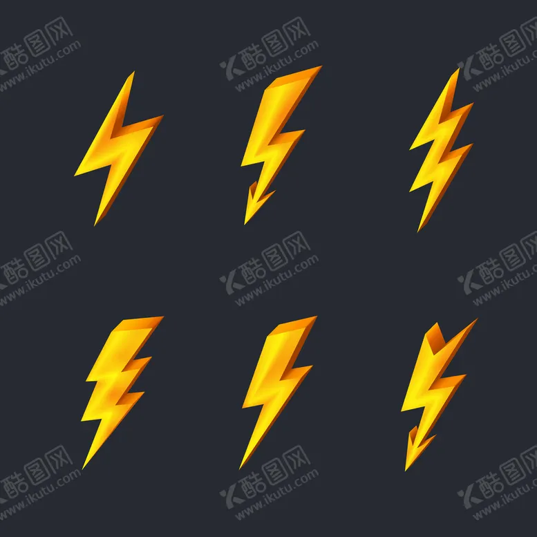 编号：22233510220615253569【酷图网】源文件下载-闪电符号