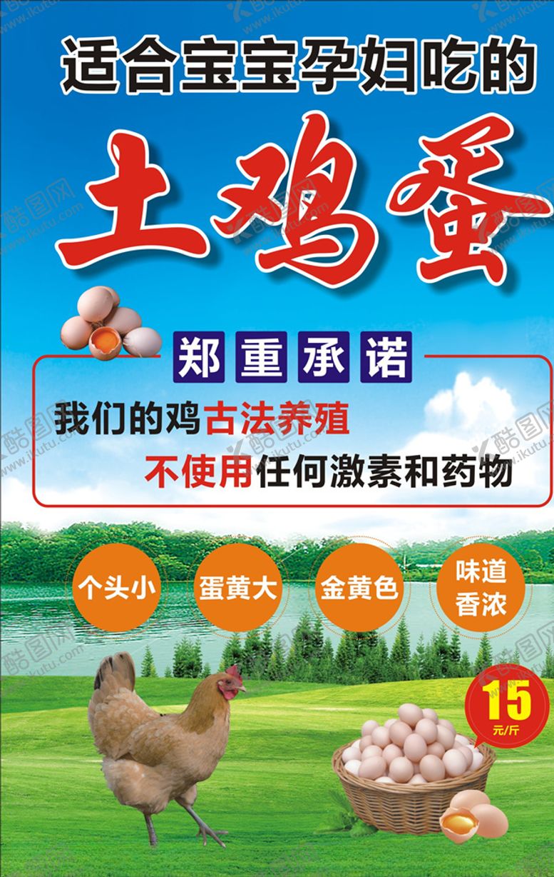 编号：81710805031940013791【酷图网】源文件下载-天然土鸡蛋海报