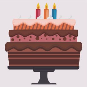 生日蛋糕甜点矢量设计图点