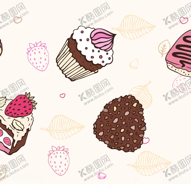 编号：87283606151156368383【酷图网】源文件下载-甜点蛋糕插画