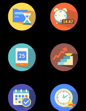 卡通手绘商务办公金融公司工具