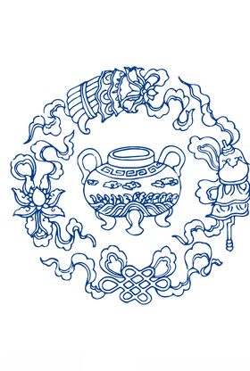 青花纹理
