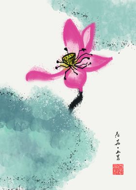 蝴蝶水墨装饰画