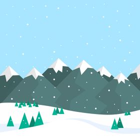 冬天背景下雪插图冰雪地