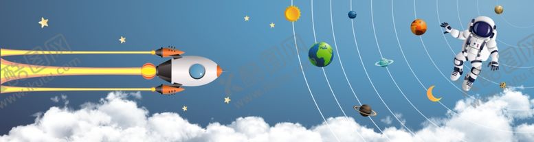 编号：13065804161832374908【酷图网】源文件下载-太空宇航员装饰画