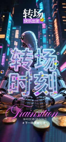 酒吧转场宣传海报