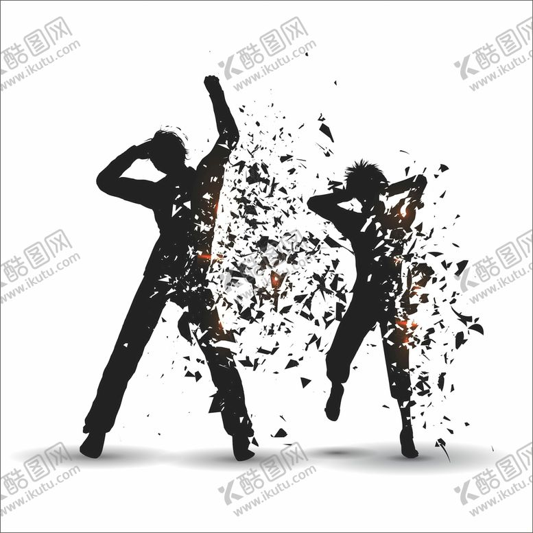 编号：47352401191009121048【酷图网】源文件下载-舞蹈运动人物剪影