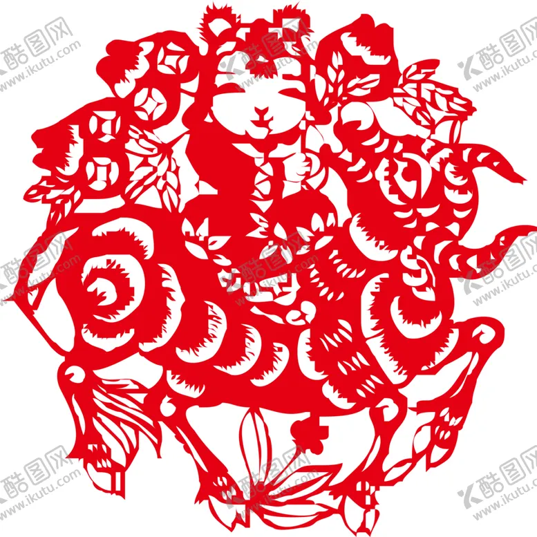 编号：25416004080104421913【酷图网】源文件下载-牛年剪纸