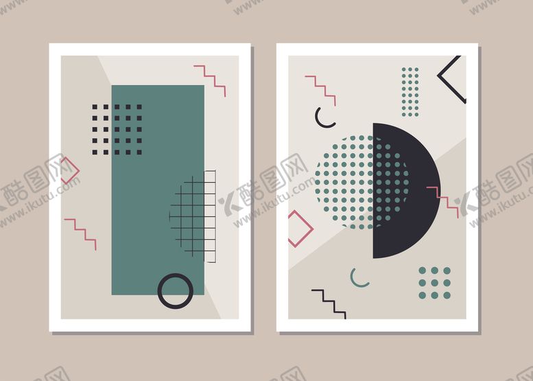 编号：75651710120217552373【酷图网】源文件下载-几何元素抽象艺术海报