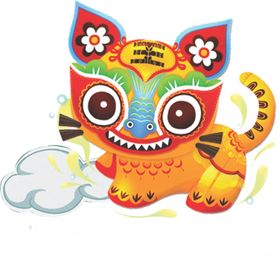 免扣卡通布老虎素材