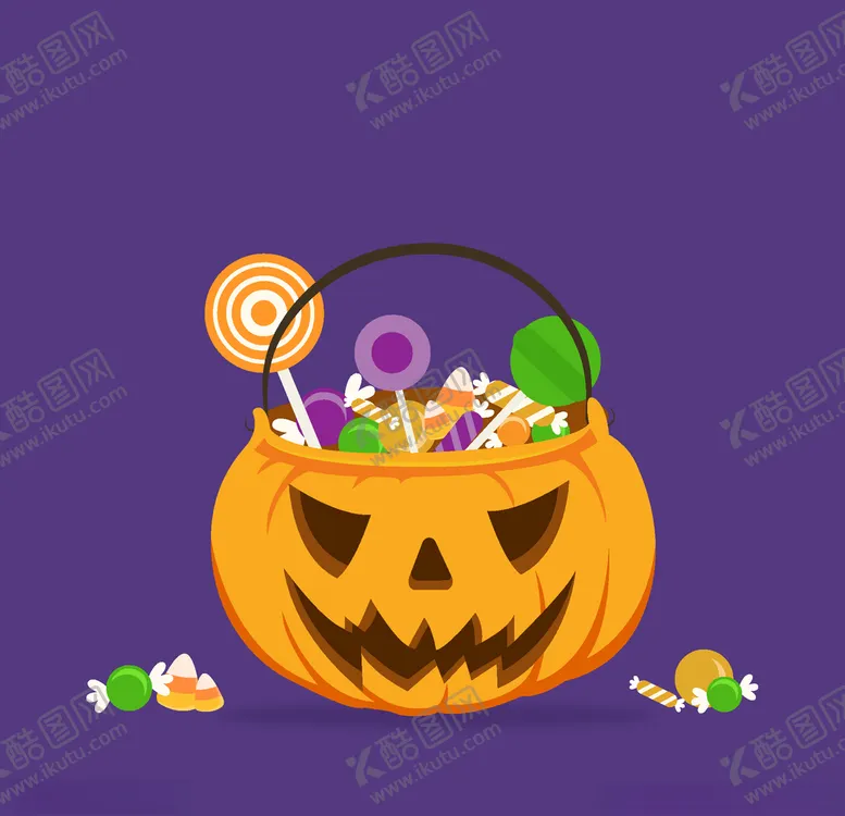 编号：97365703150742115364【酷图网】源文件下载-万圣节糖果篮子