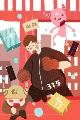 315打假插画