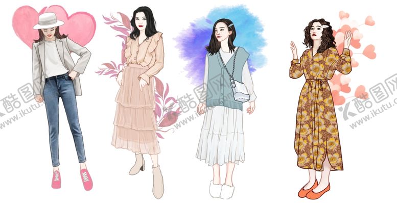 编号：60636109160007048517【酷图网】源文件下载-美女免扣素材