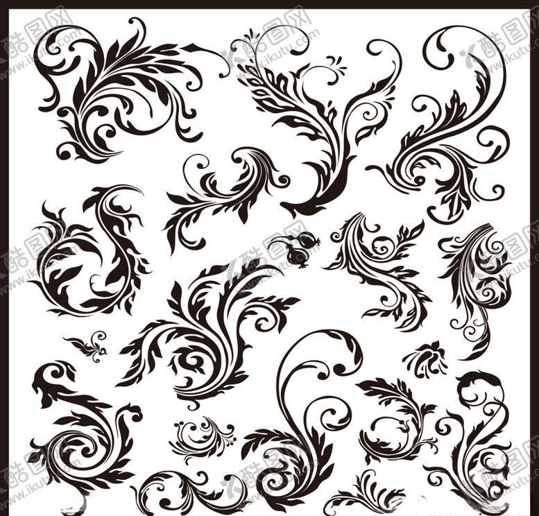 编号：11868710021551143114【酷图网】源文件下载-古式花纹韩式花纹外国花纹