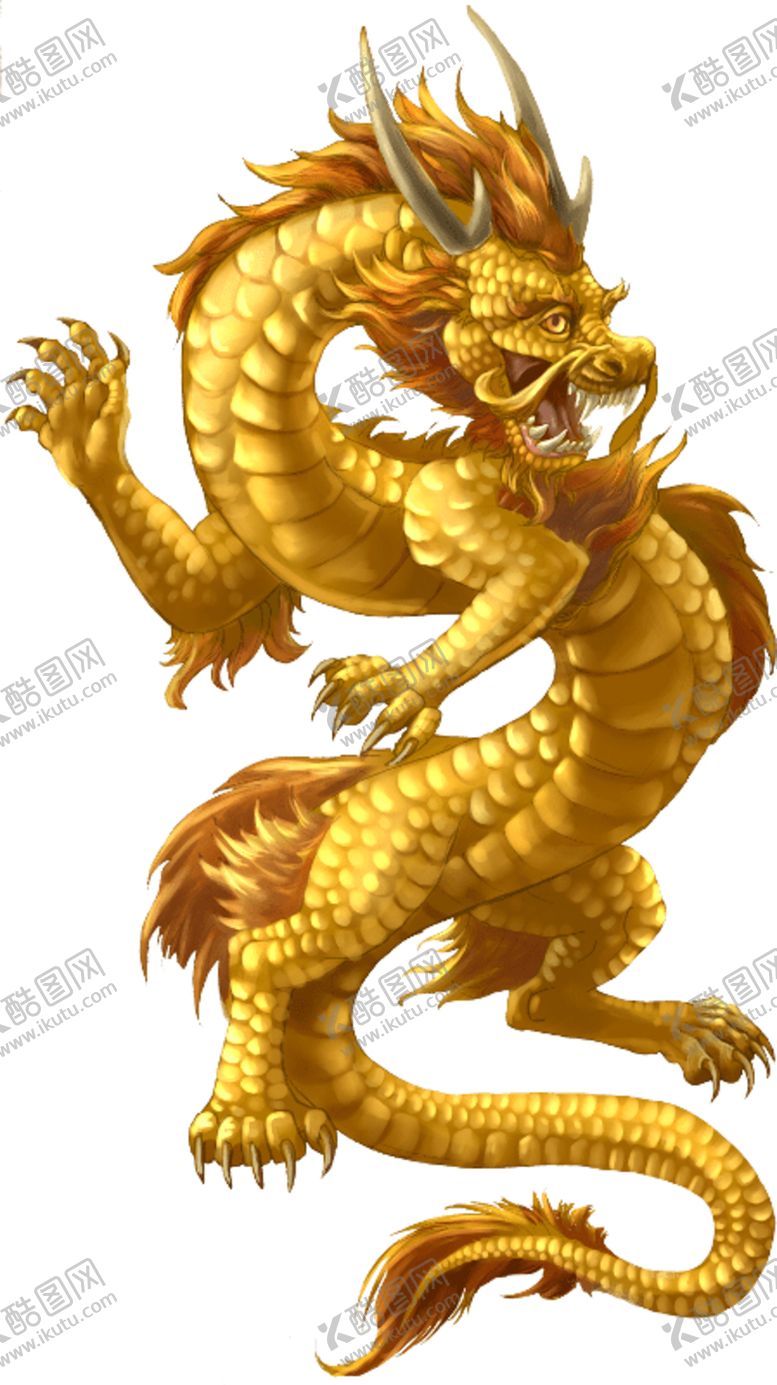编号：17387809201440049129【酷图网】源文件下载-中国风金色龙元素