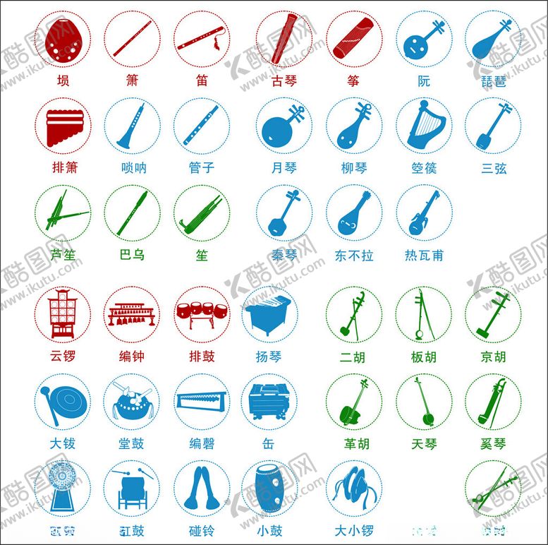 编号：70311410071649114036【酷图网】源文件下载-中国乐器