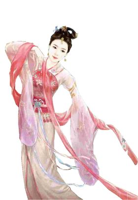 古装帅哥美女插画图片 