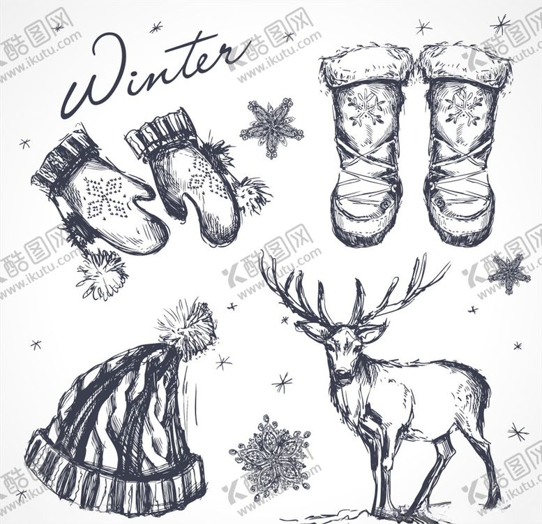 编号：40790410201824371747【酷图网】源文件下载-冬天速写