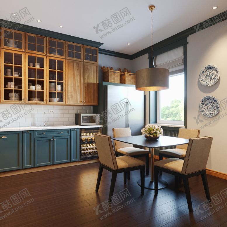 编号：66802007012238167023【酷图网】源文件下载-卧室客厅厨房书房效果图