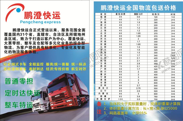 编号：43480410270013244176【酷图网】源文件下载-物流宣传单