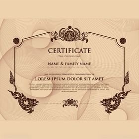 复古风格证书模板