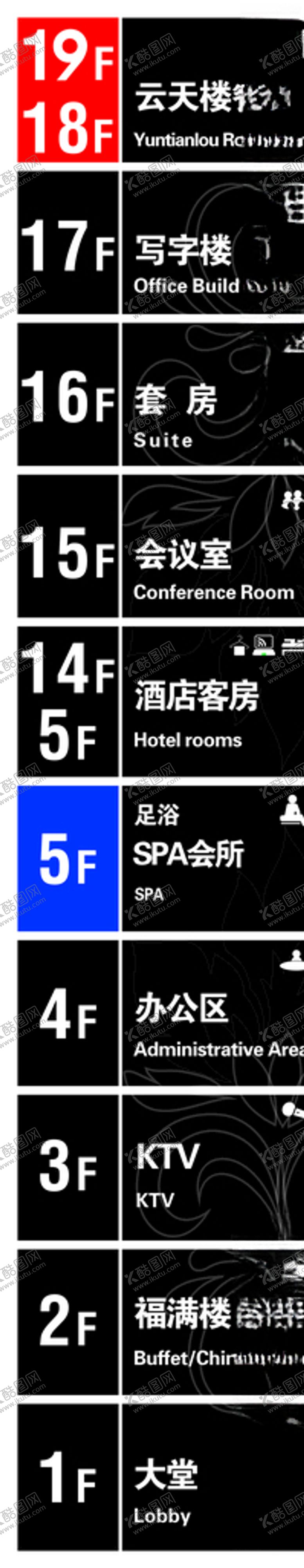 编号：66122106241115307138【酷图网】源文件下载-楼层引导牌