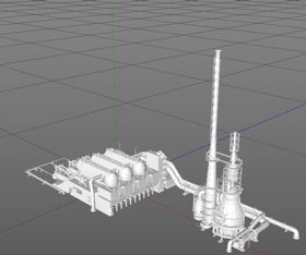 C4D模型工厂设备