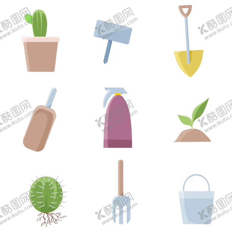 编号：40683302101050318179【酷图网】源文件下载-园林工具