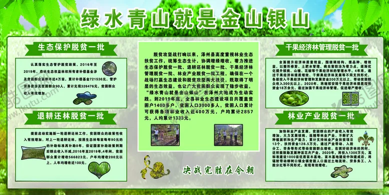 编号：21350805131959484566【酷图网】源文件下载-绿色青山就是金山银山