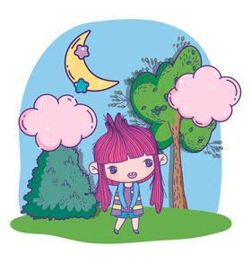 卡通手绘女孩