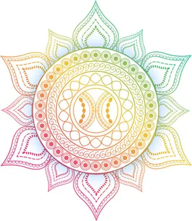 彩色复古花纹