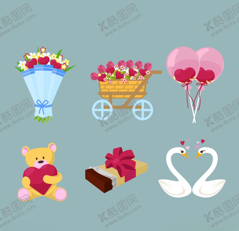 编号：53939910042104437671【酷图网】源文件下载-情人节元素