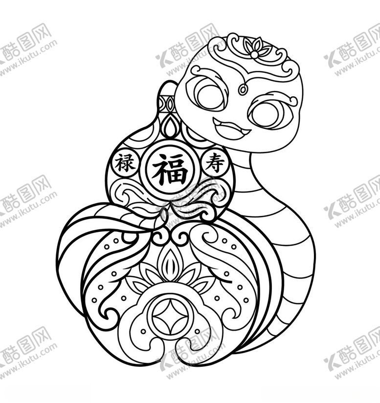 编号：12317402041734188545【酷图网】源文件下载-福禄蛇年