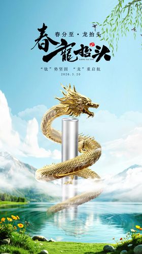 钛合金龙抬头海报