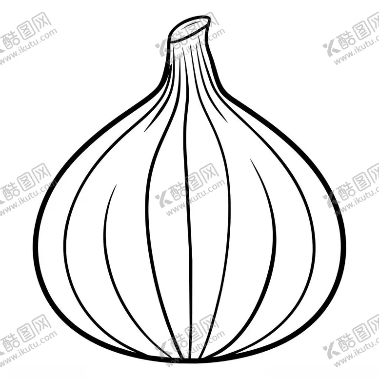 编号：73323502211510347898【酷图网】源文件下载-大蒜线稿