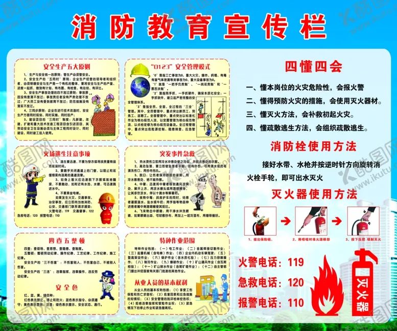 编号：42288405061256241740【酷图网】源文件下载-消防教育宣传栏
