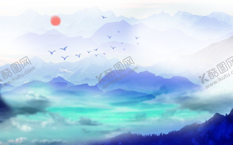 编号：59053909141953563736【酷图网】源文件下载-水墨山水