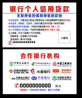 建设银行信贷名片