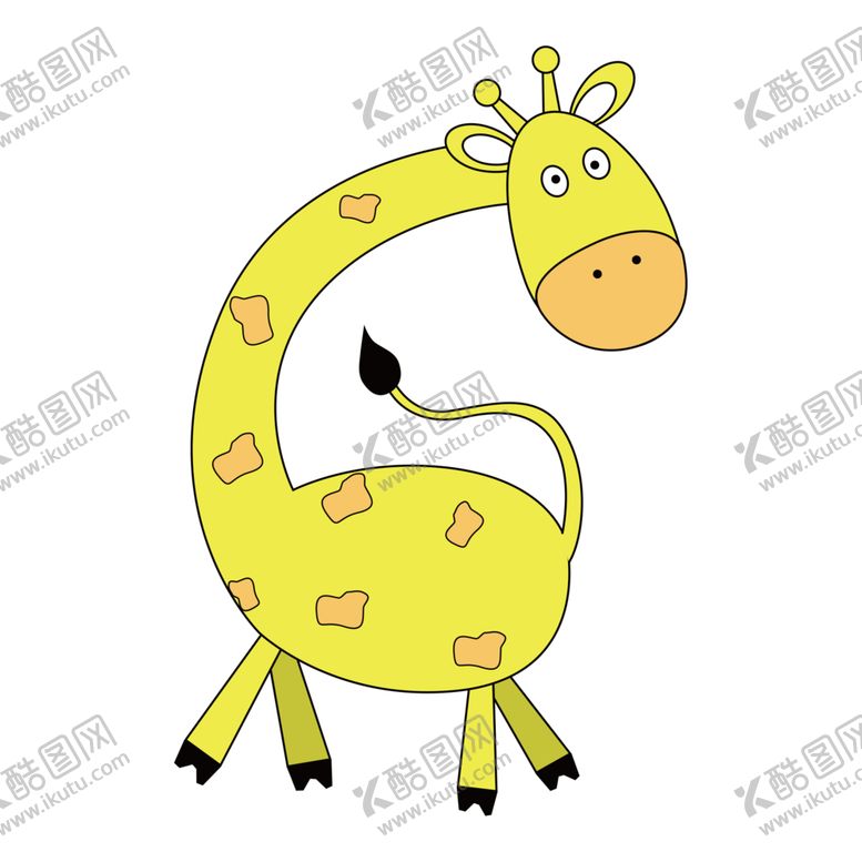 编号：89509305171952446403【酷图网】源文件下载-卡通长颈鹿