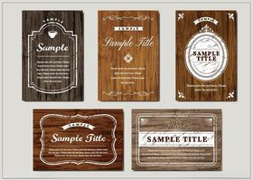 复古木质标签设计展示