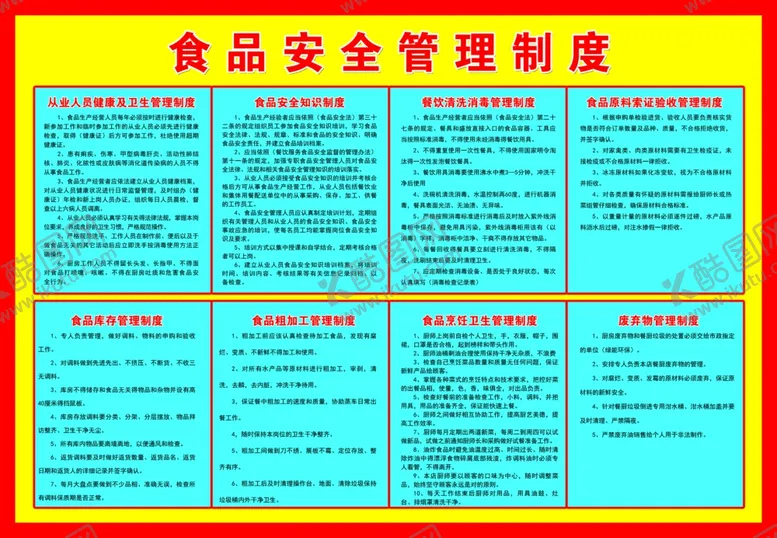 编号：68822601290530423434【酷图网】源文件下载-食品安全管理条例