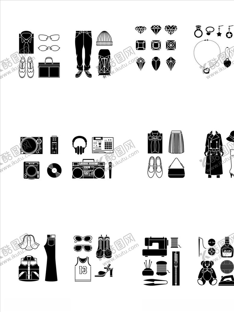 编号：57799210101328011791【酷图网】源文件下载-服装衣服剪影