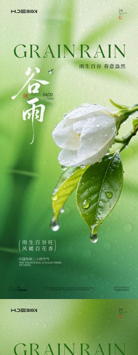 谷雨二十四节气海报