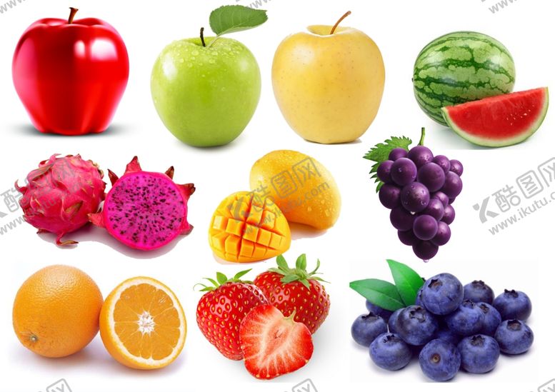 编号：75097010050538381524【酷图网】源文件下载-水果苹果西瓜火龙果