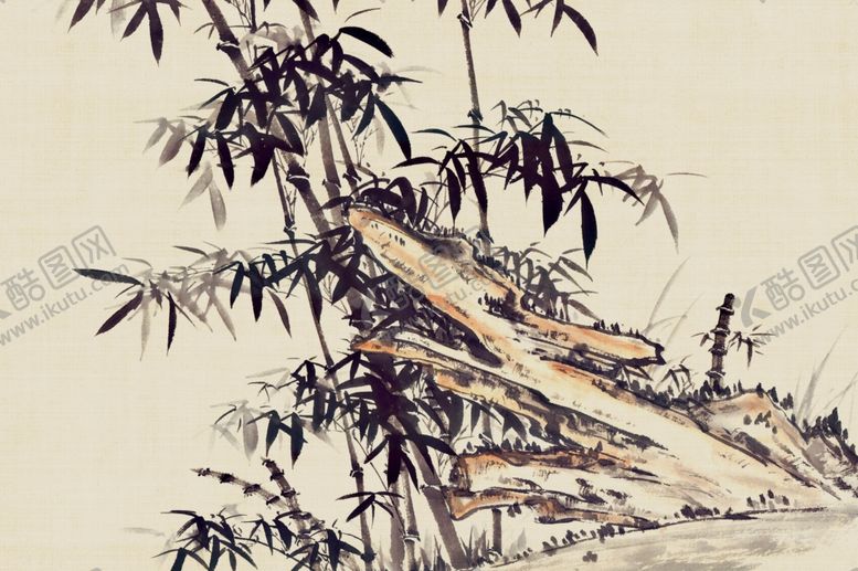 编号：70546312161000382190【酷图网】源文件下载-水墨竹子