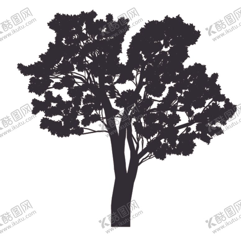 编号：13605807141218532190【酷图网】源文件下载-植物树木剪影